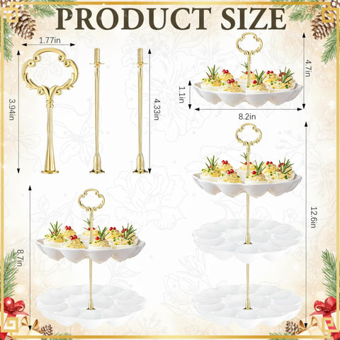 Potchen detachable tower design showcases eggs neatly on multiple tiers