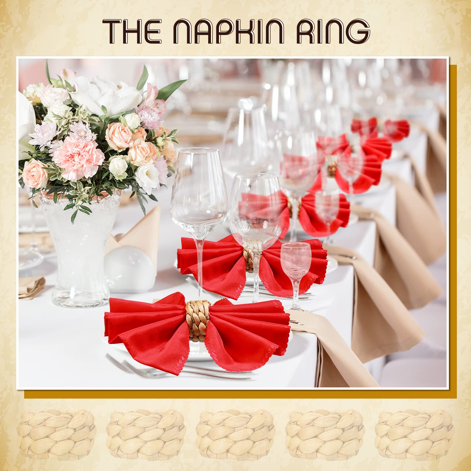 Potchen handmade napkin ring bundle offers unique artisanal charm