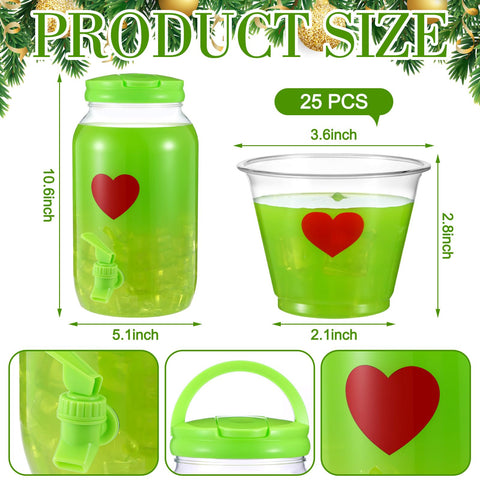 Potchen lime green decoration brightens holiday drink station