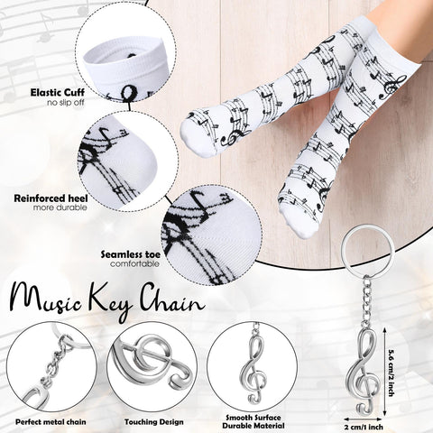 Potchen socks with musical notes, breathable and comfy