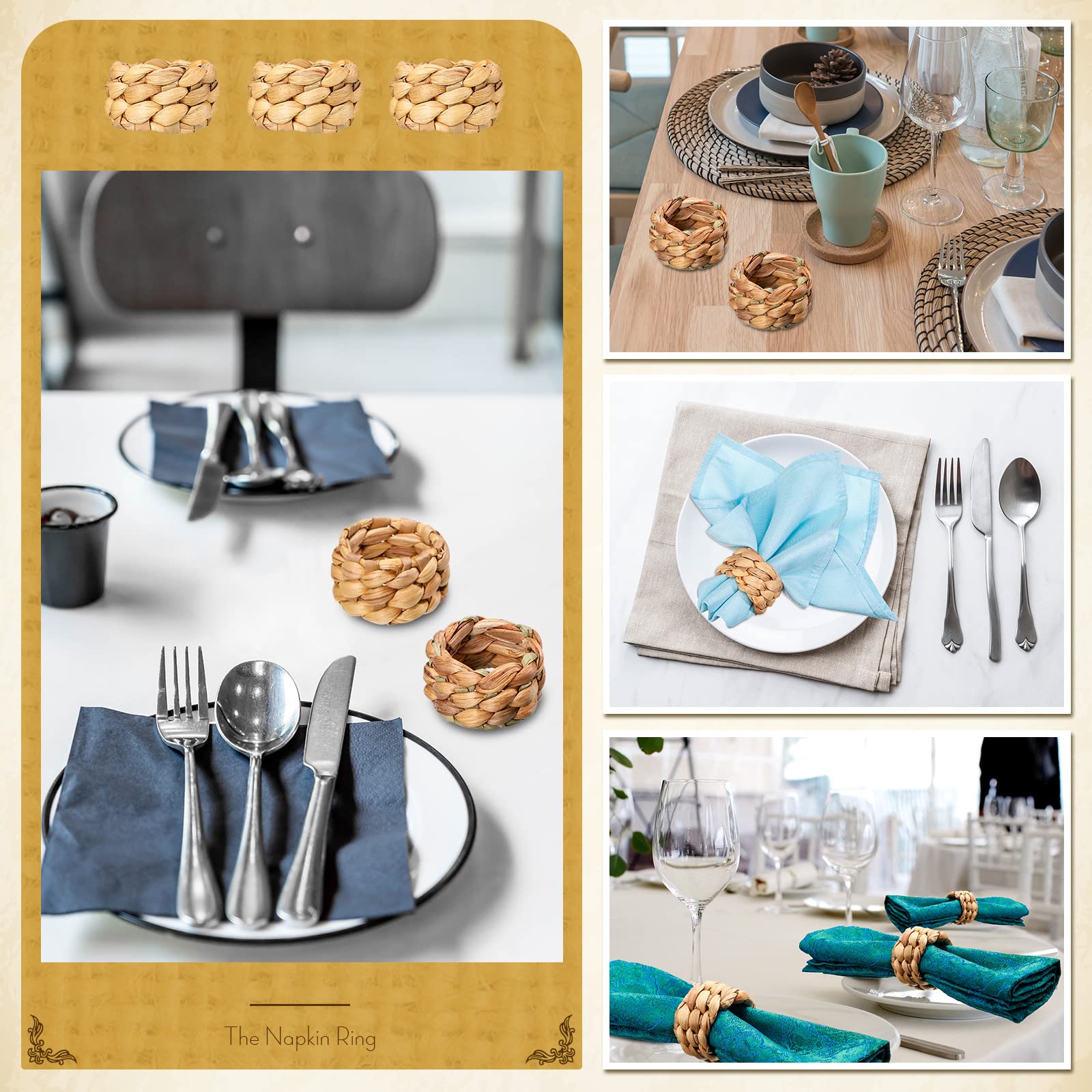 Potchen rustic tableware napkin ring adds countryside charm