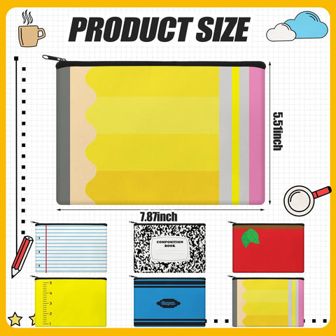 Potchen teacher gifts canvas cosmetic bag with zipper keeps small items organized.