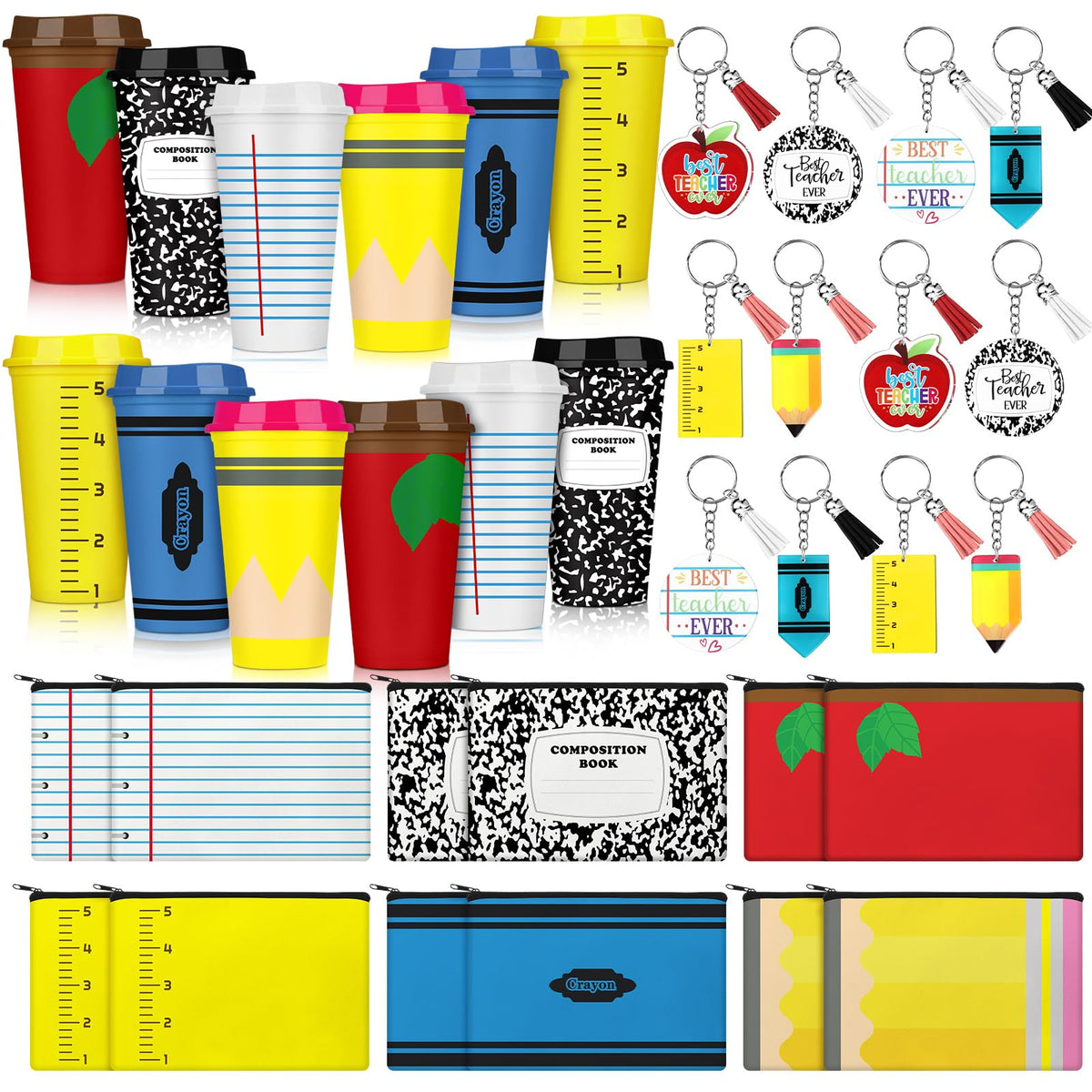 Potchen teacher gifts set mugs in vibrant colors for bulk appreciation.