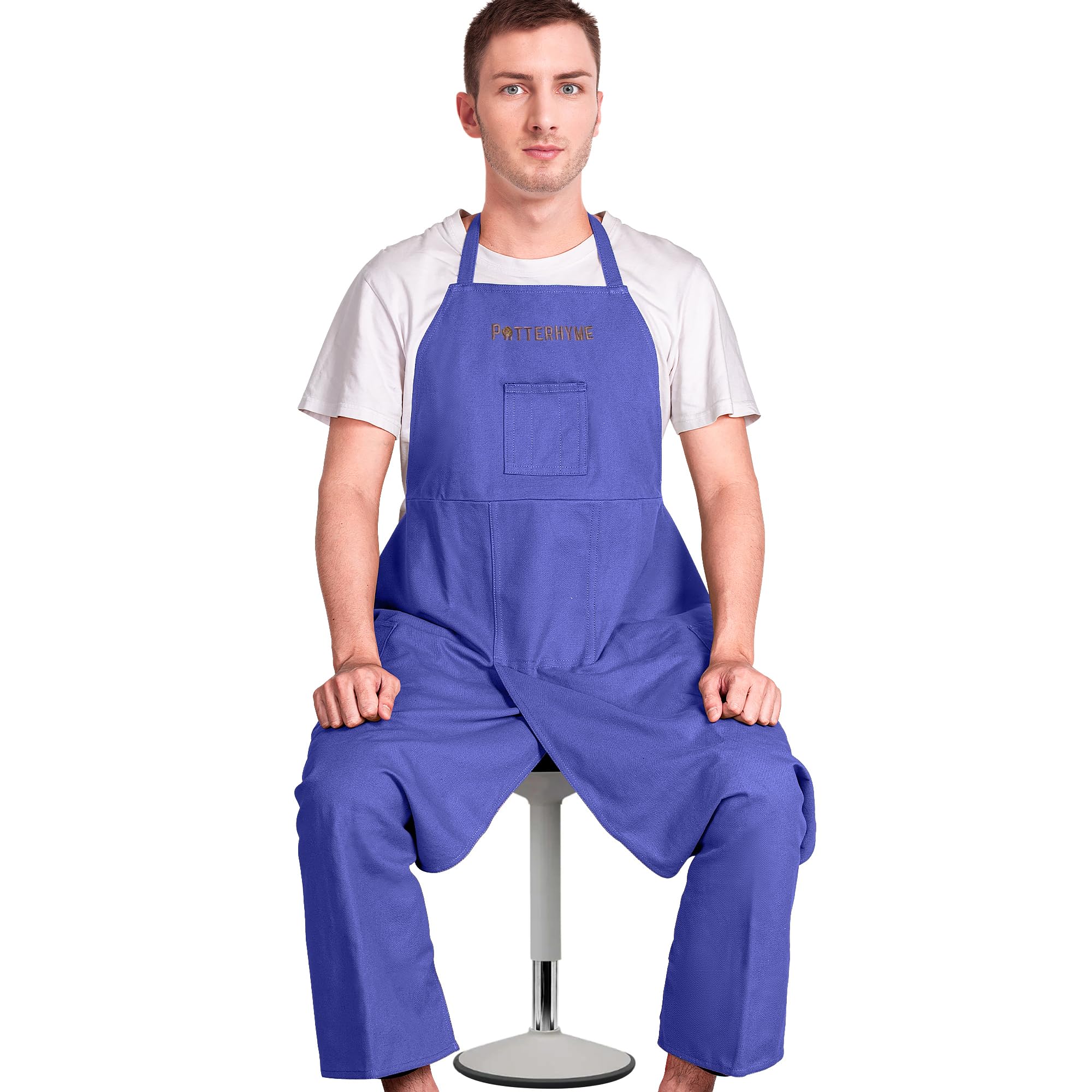 Potterhyme split-leg design allows easy leg movement while painting or carving.