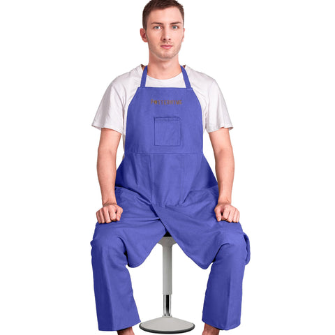Potterhyme split-leg design allows easy leg movement while painting or carving.