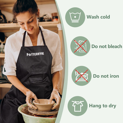 Potterhyme tool pockets keep brushes within easy reach