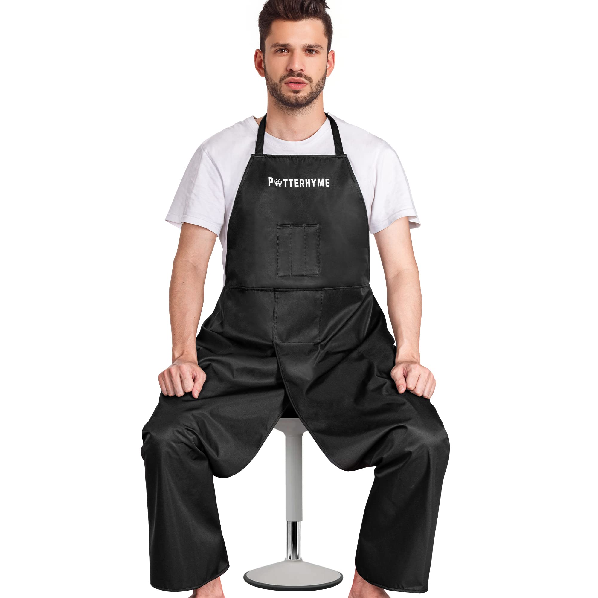 Potterhyme waterproof polyester apron protects you from liquids while painting