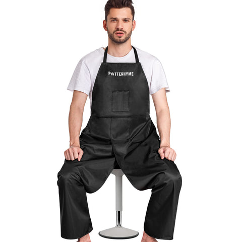 Potterhyme waterproof polyester apron protects you from liquids while painting