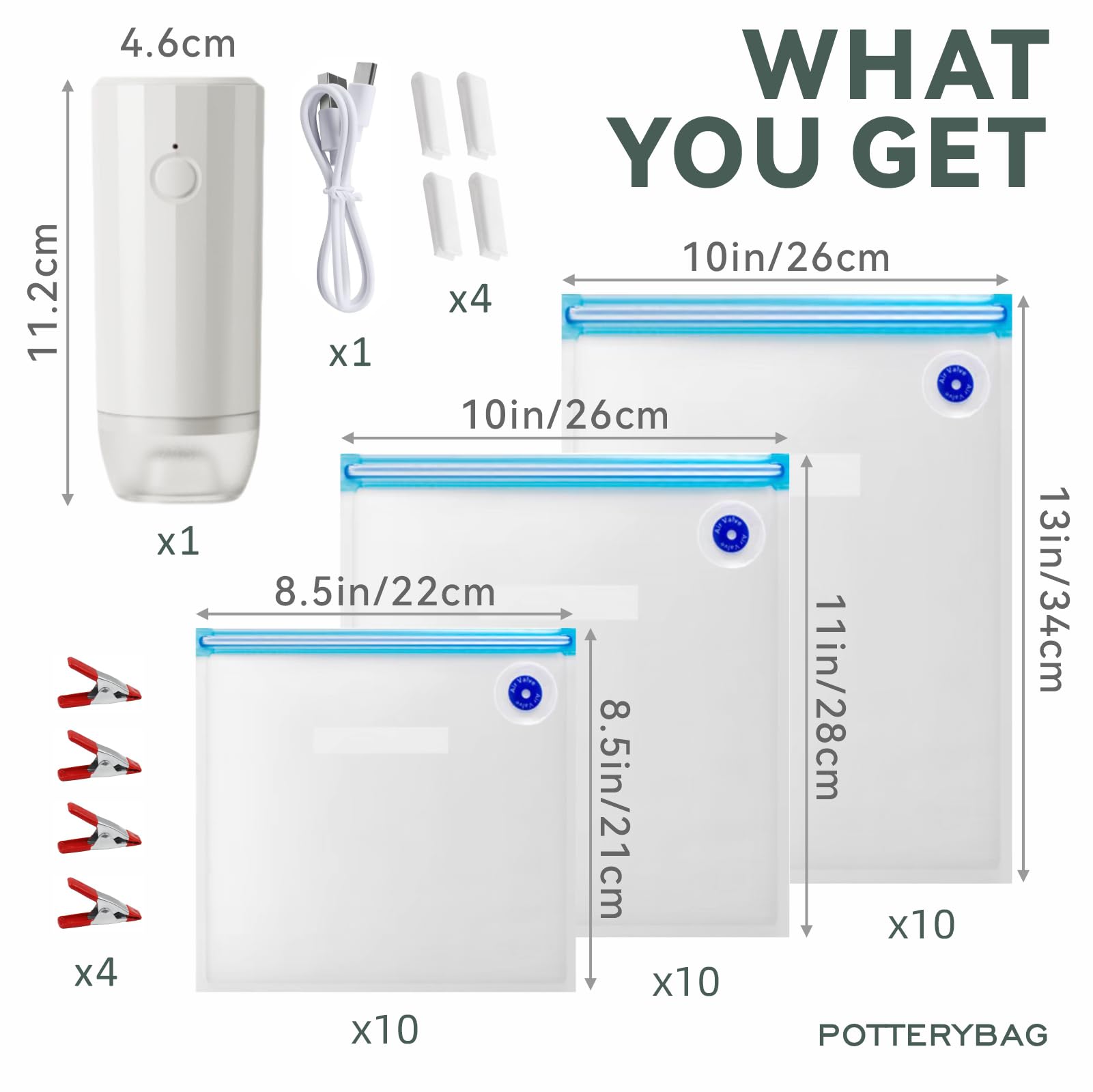 PotteryBag auto pump upgraded seal for airtight sous vide sealing