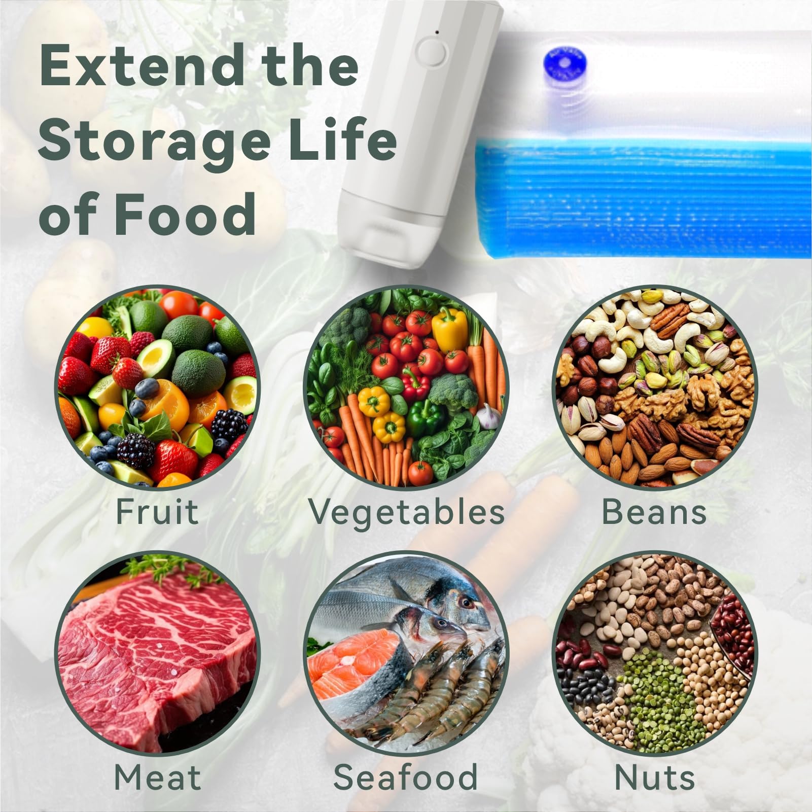 PotteryBag three-size set fits meats, veggies, fruits for versatile meal prep