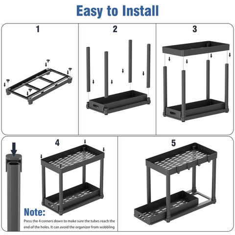 POUGNY space-saving solution for kitchen and bathroom storage.