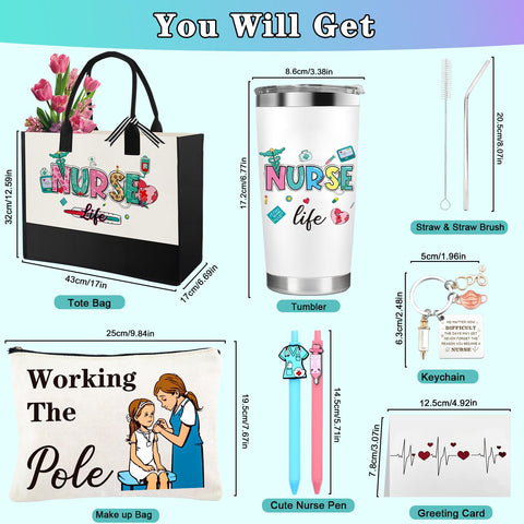 Pounira nurse makeup bag keeps cosmetics organized on the go.