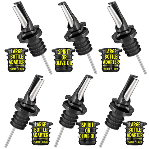 Poura 3 in 1 pour spout with adapters enables fast, precise pours.
