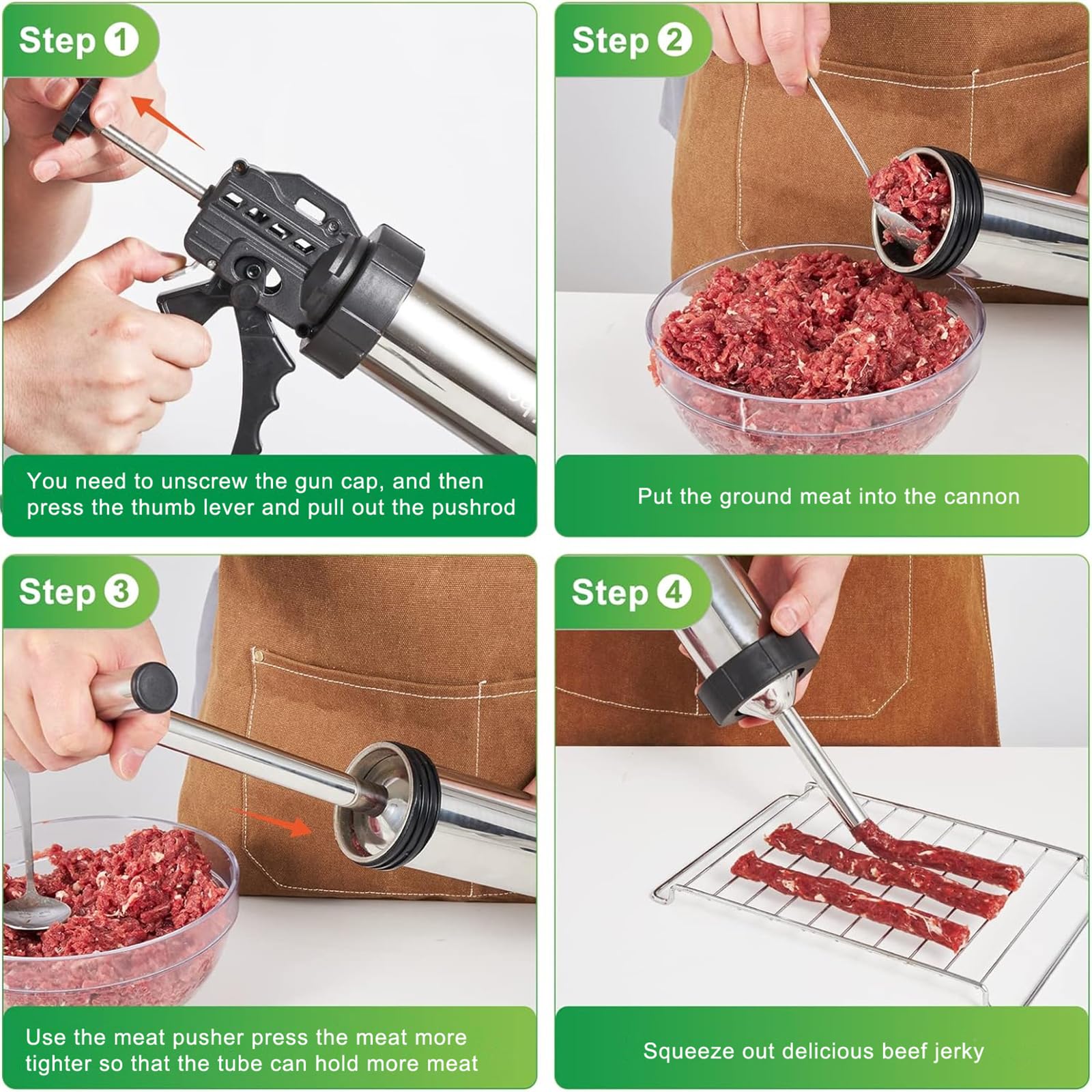 Pousutong jerky gun cleaning brushes ensure thorough cleaning after batch making