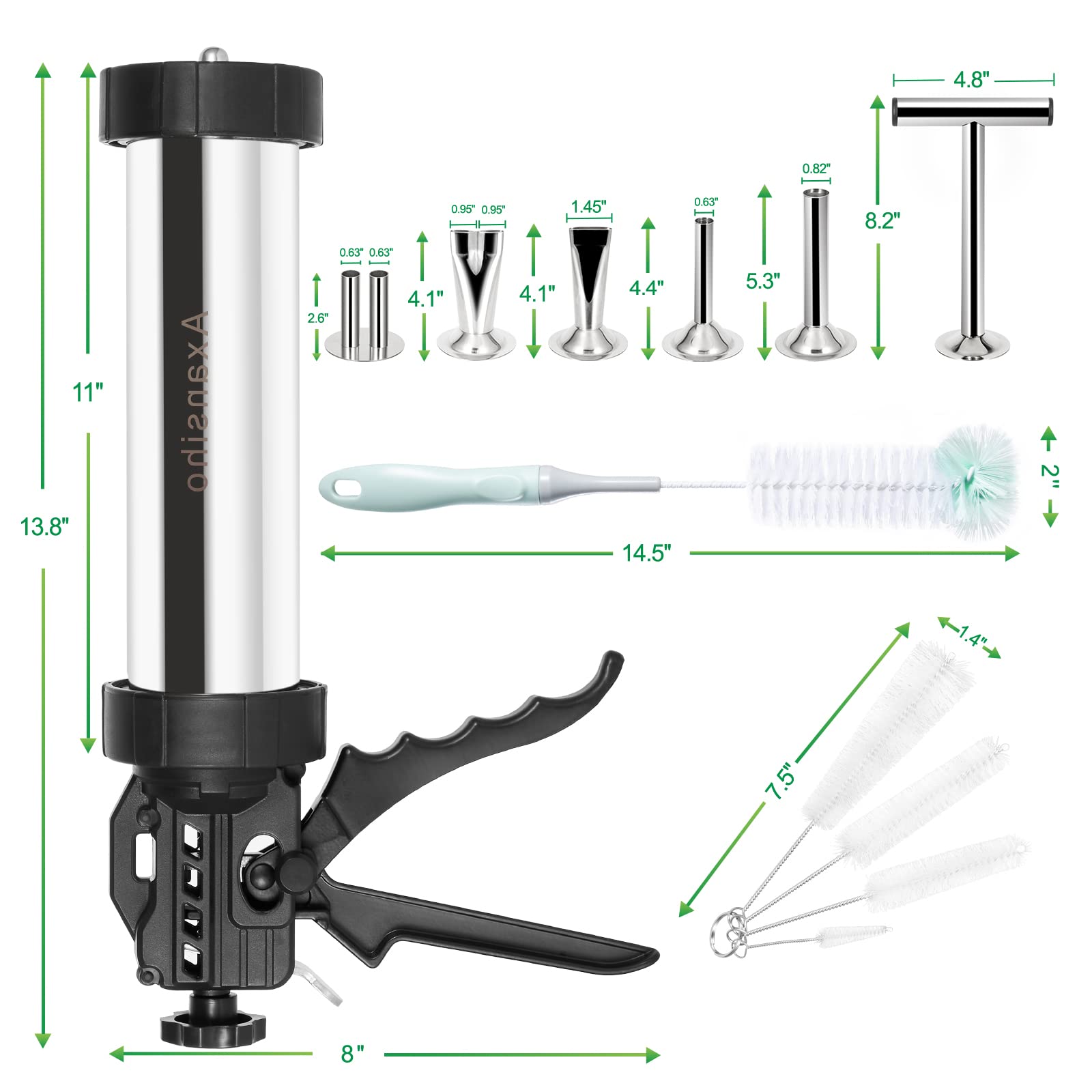 Pousutong jerky gun extrusion action supports easy shaping of jerky sticks and strips