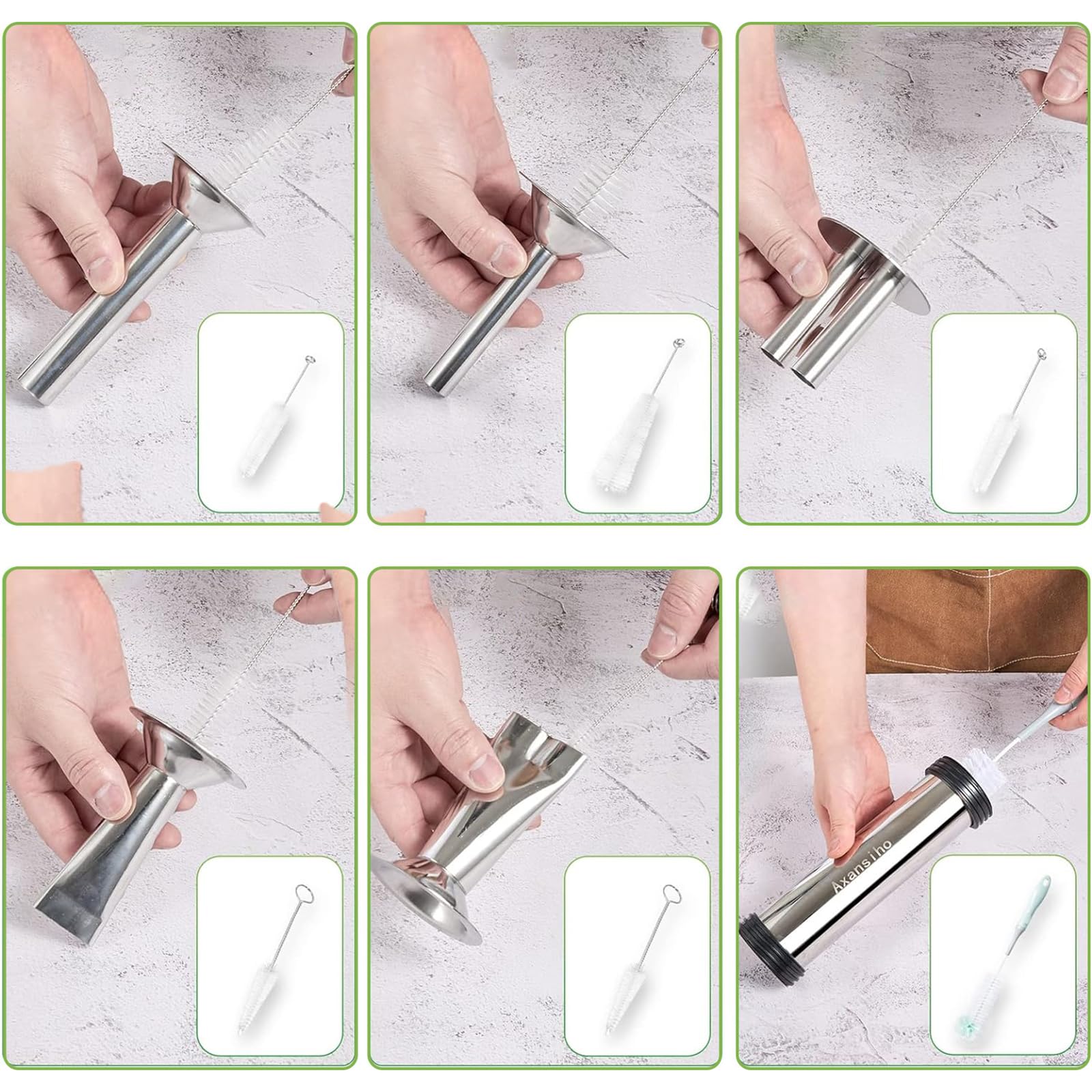 Pousutong jerky gun flat-head and round shapes let you customize textures