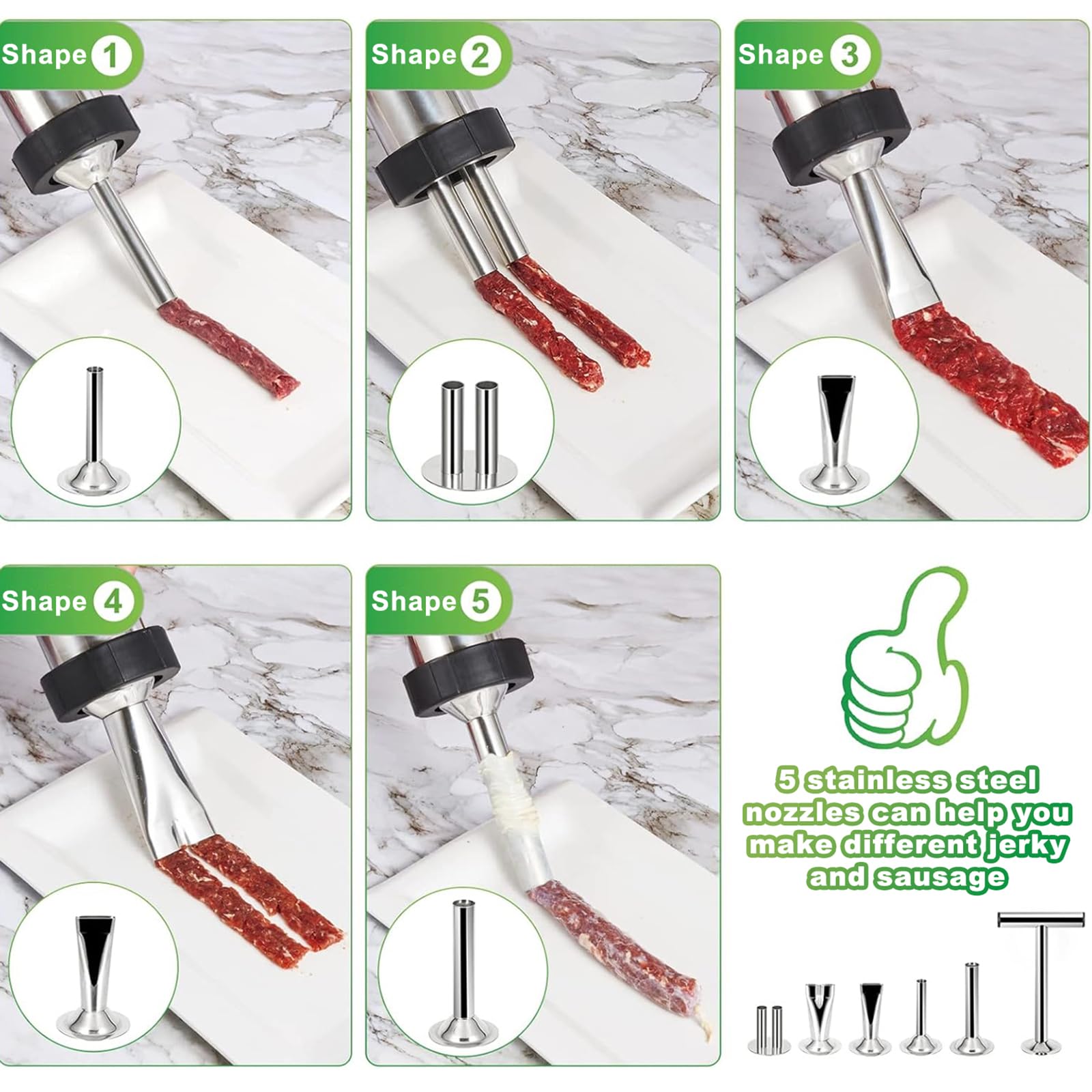 Pousutong jerky gun large capacity design saves time on bigger batches