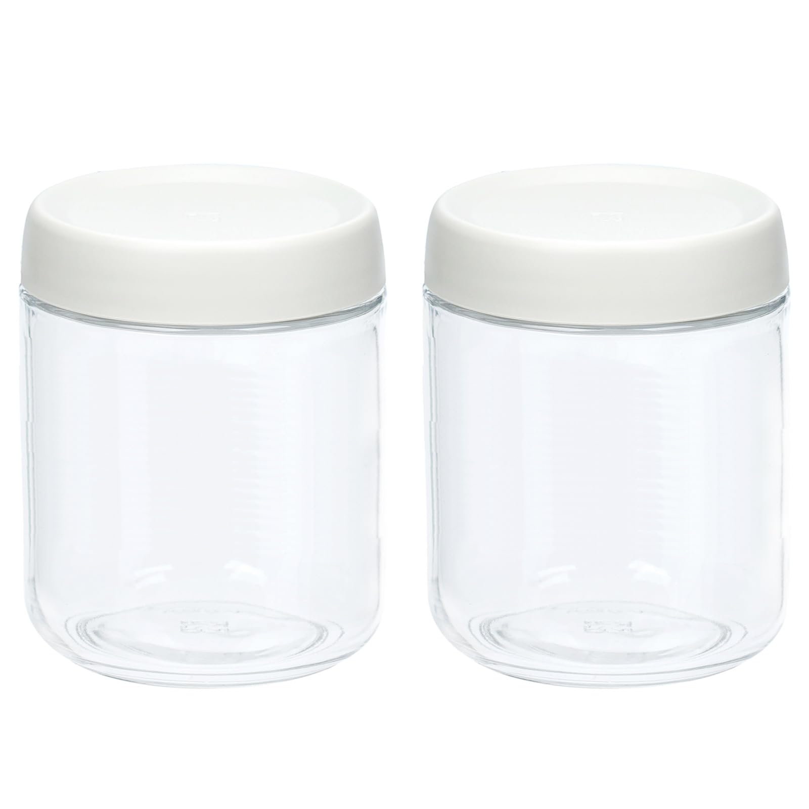 Povinmos 2Pack overnight oats containers in clear glass for easy prep.