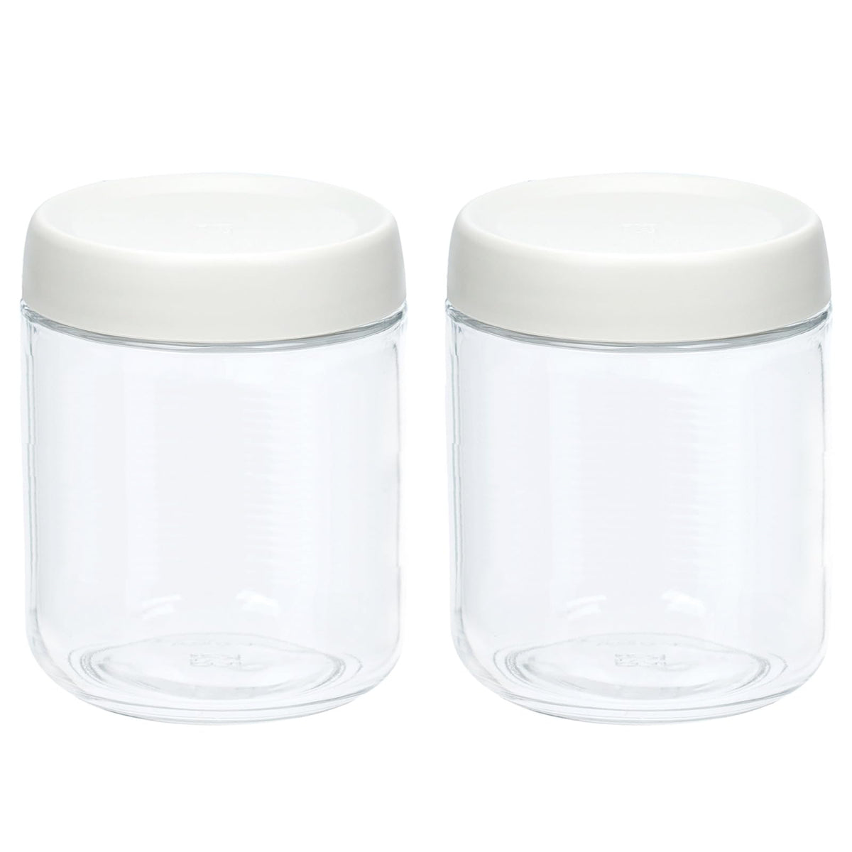 Povinmos 2Pack overnight oats containers in clear glass for easy prep.