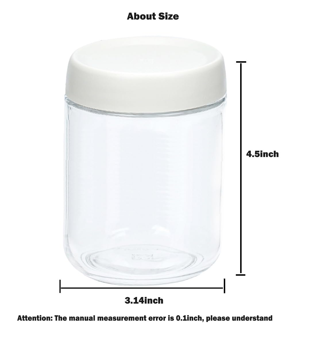 Povinmos clear glass highlights contents with a premium look.