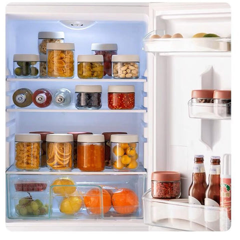 Povinmos versatile jars for yogurt, fruit, spices, and more.