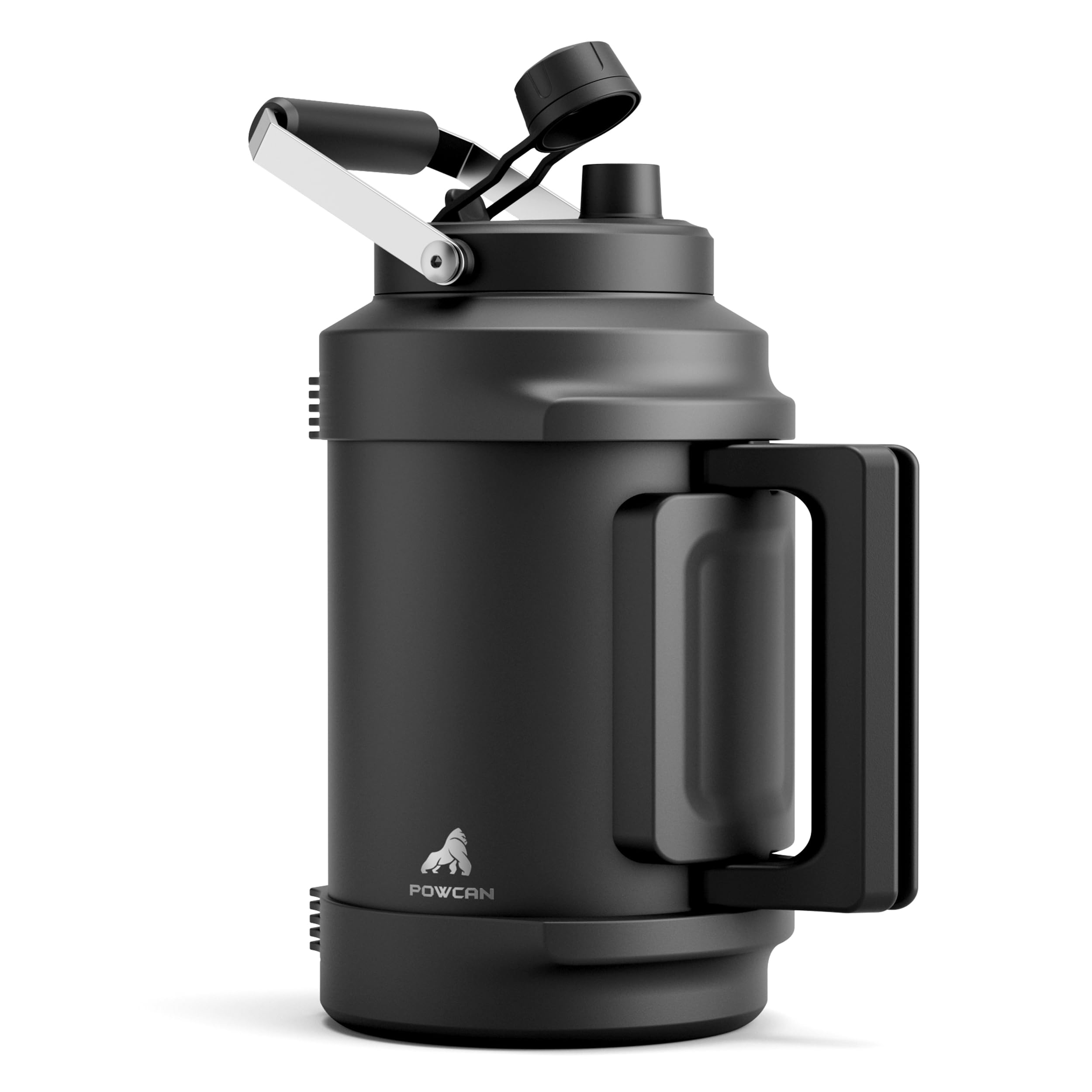 POWCAN 1 gallon insulated bottle with overview for all-day hydration on the go