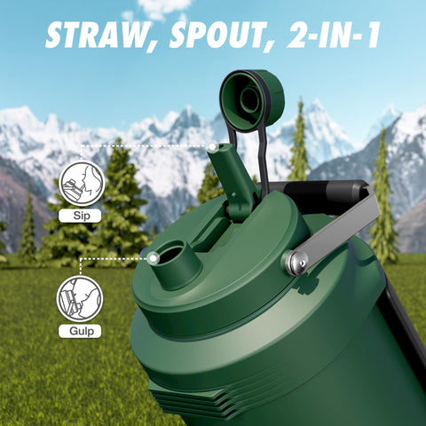 POWCAN 128 oz capacity supports all-day hydration on outdoor adventures.