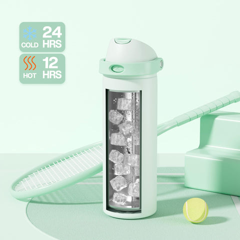 POWCAN 24 oz bottle double-wall insulation keeps drinks cold or hot
