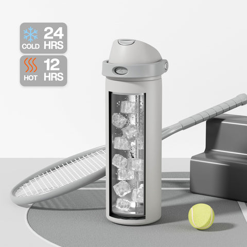 POWCAN insulated double-wall bottle keeps drinks cold up to 24 hours.