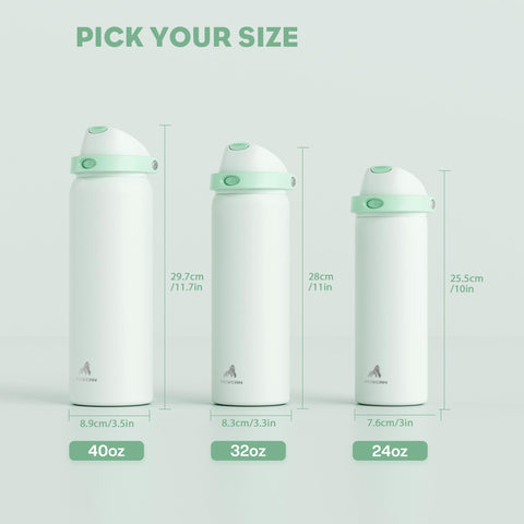 POWCAN 24 oz bottle leakproof lid prevents spills during commutes and travel