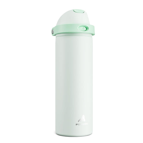 POWCAN 24 oz bottle with spill-proof lid for on-the-go hydration and peace of mind