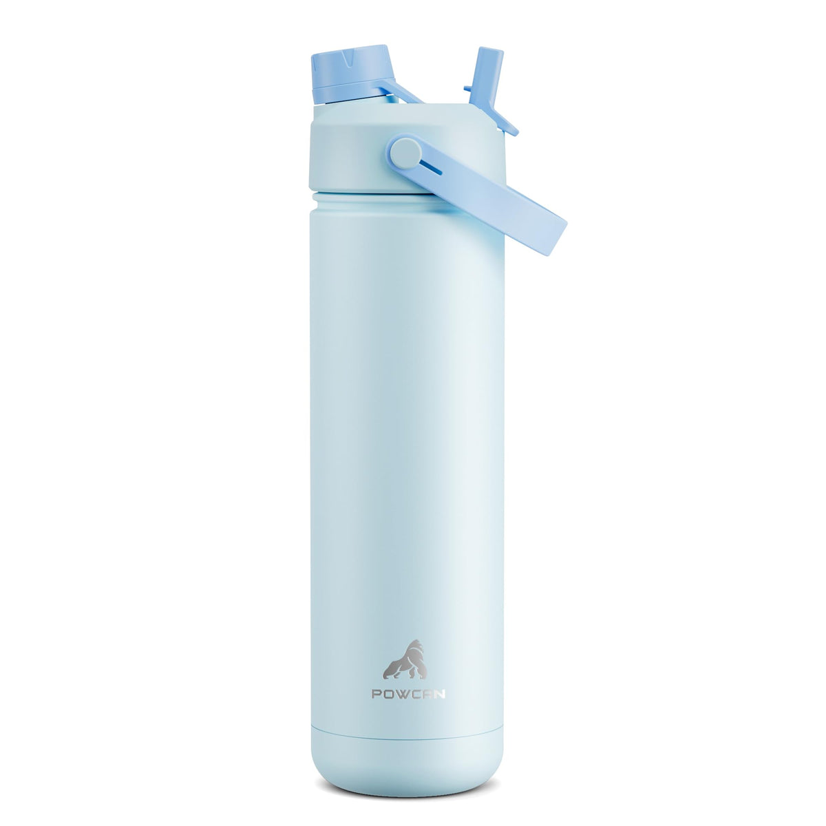 Powcan 26oz insulated bottle keeps beverages ice-cold for 24 hours, ideal for workouts
