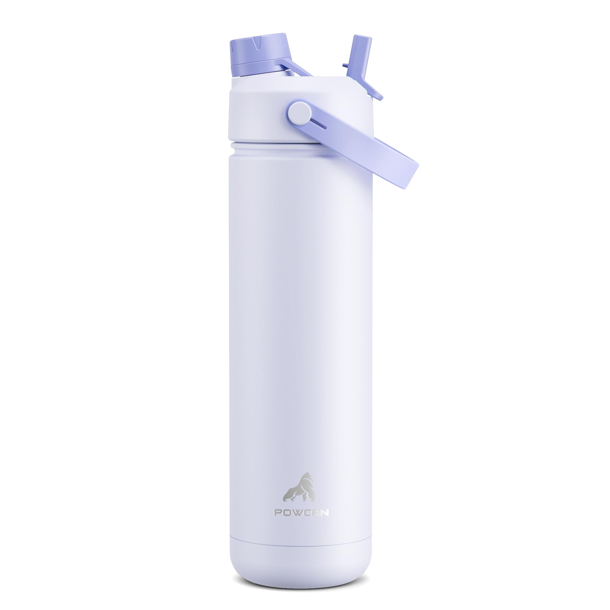 POWCAN 26 oz bottle with Lupine lid keeps drinks cold during workouts.