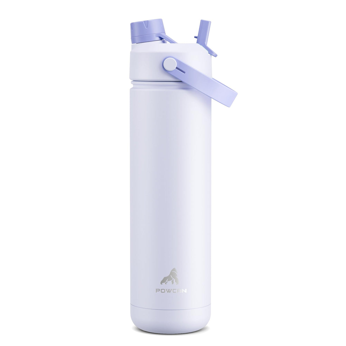 POWCAN 26 oz bottle with Lupine lid keeps drinks cold during workouts.