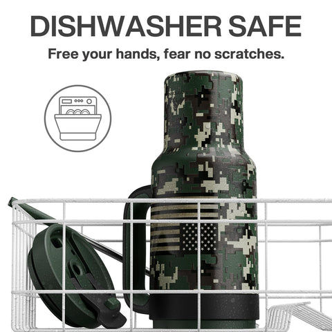 Dishwasher-safe stainless steel design of the POWCAN tumbler allows easy cleaning after adventures.