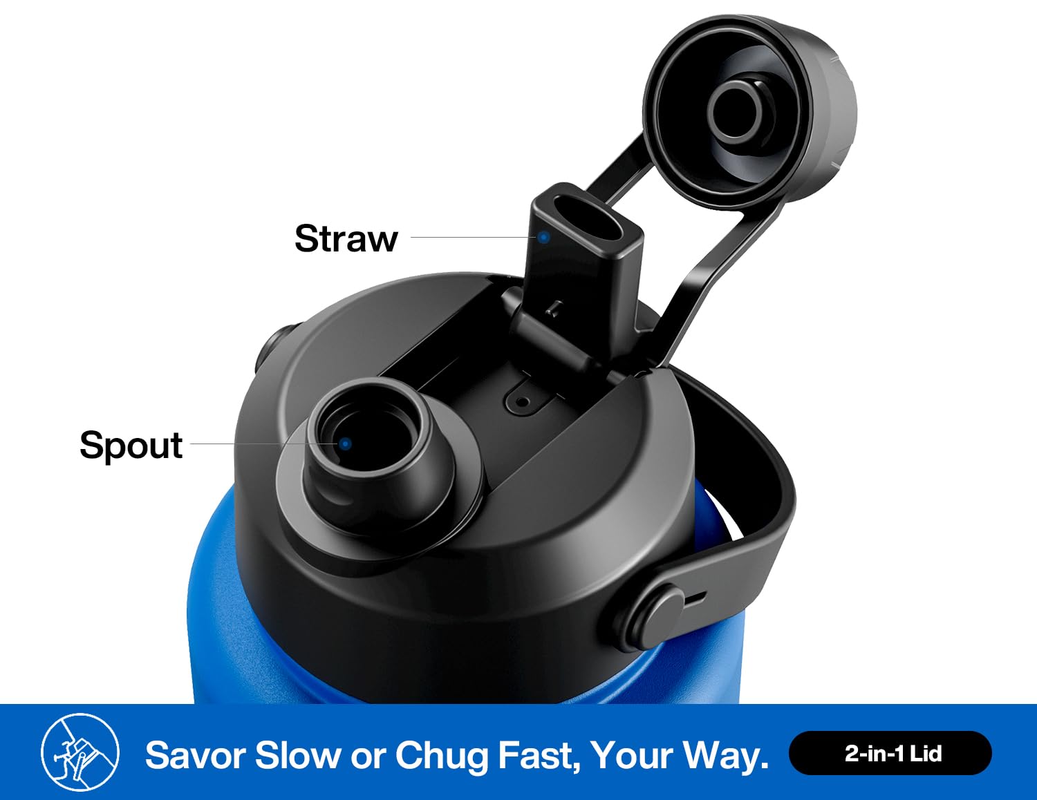 Powcan leak-proof bottle prevents spills during workouts and travel.