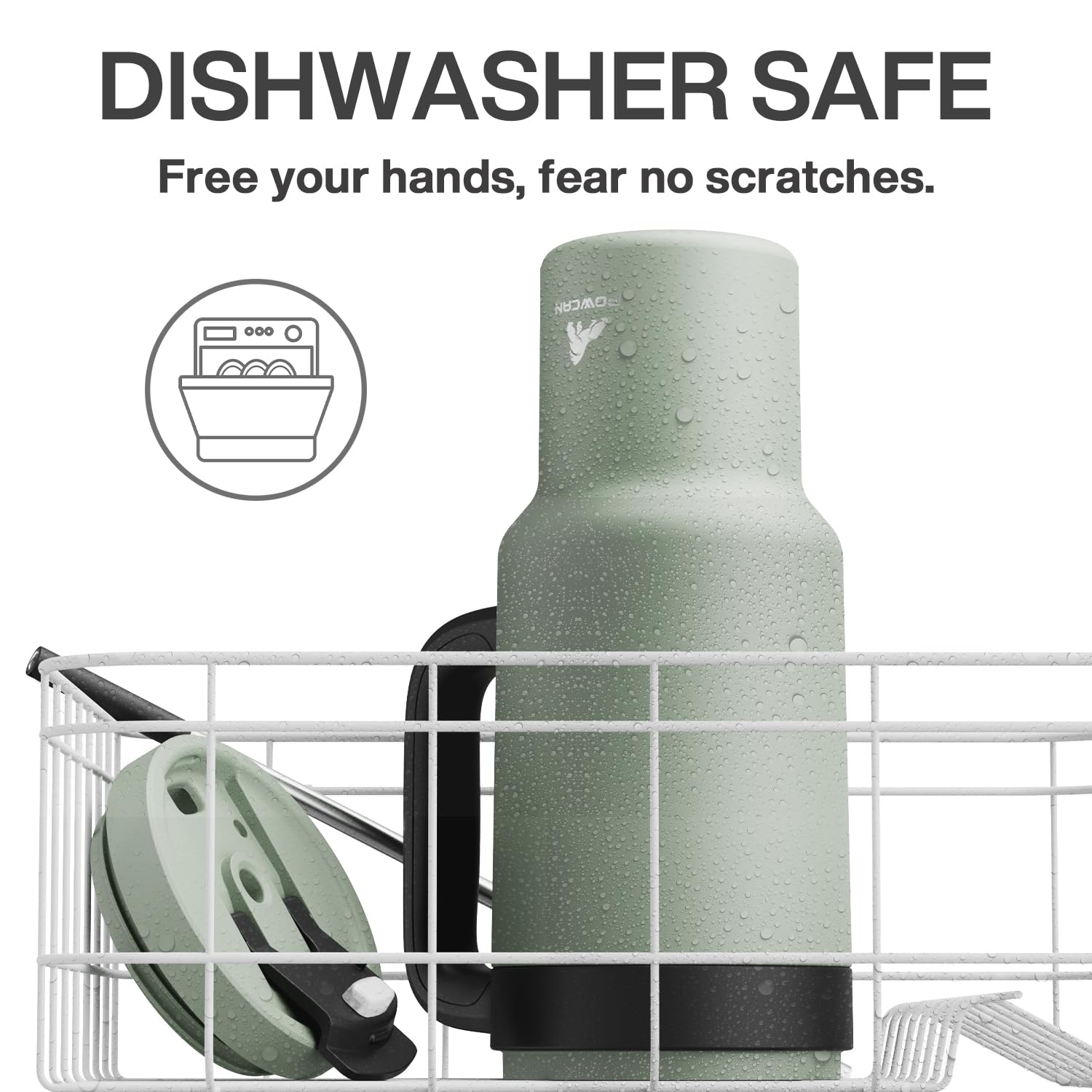 POWCAN Agave dishwasher-safe stainless steel simplifies cleanup