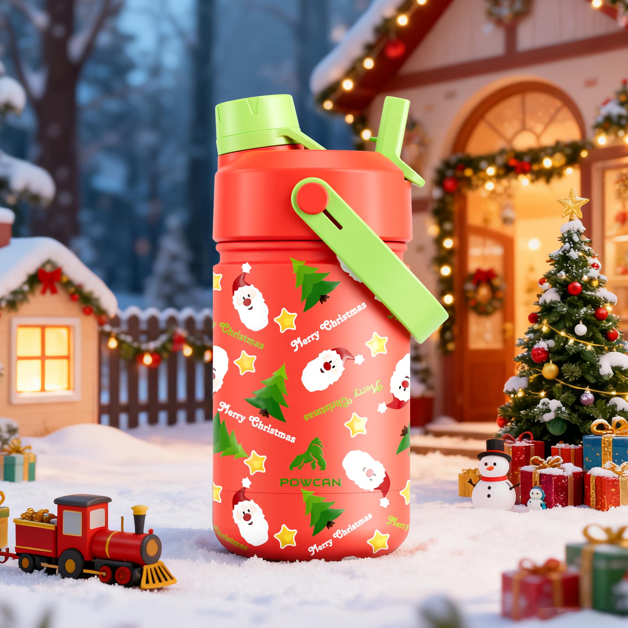 POWCAN double-wall insulation keeps drinks cold for hours