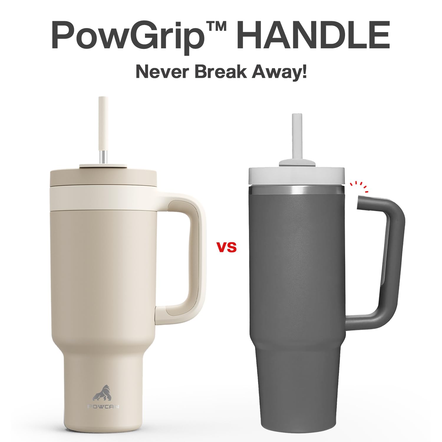 POWCAN double-wall insulation keeps drinks icy for hours during commutes.