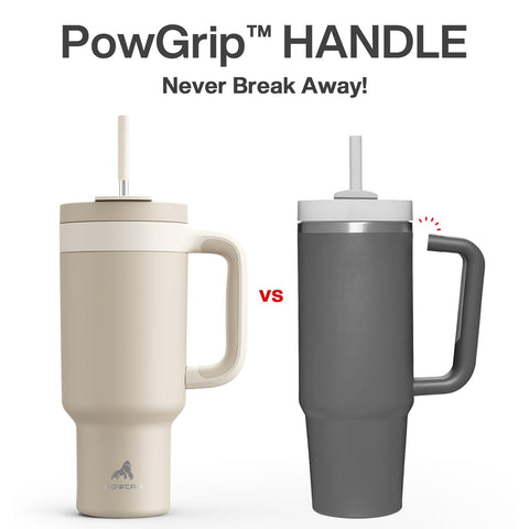 POWCAN double-wall insulation keeps drinks icy for hours during commutes.