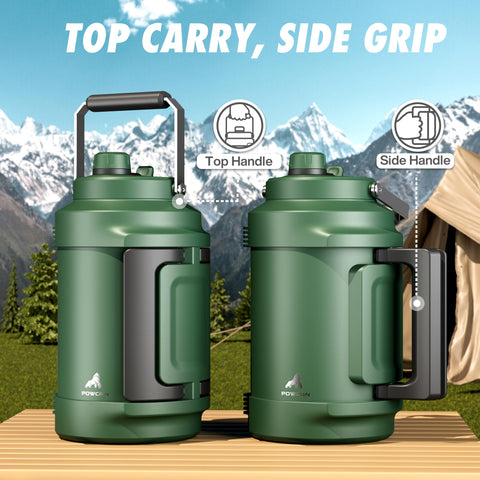 POWCAN dual carry handles offer flexible grip for hikes and rides.