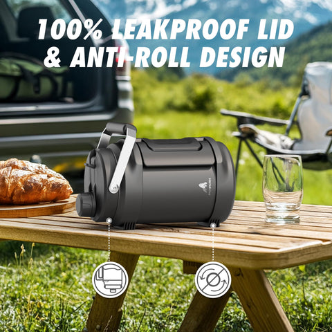 POWCAN dual-handle insulated bottle ideal for hands-free carrying on hikes