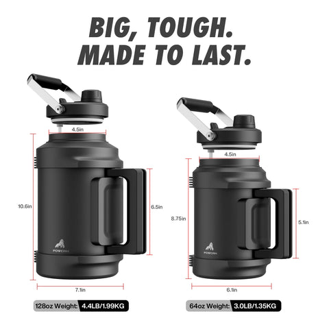 POWCAN gym-hiking-travel bottle in Midnight supports versatile hydration