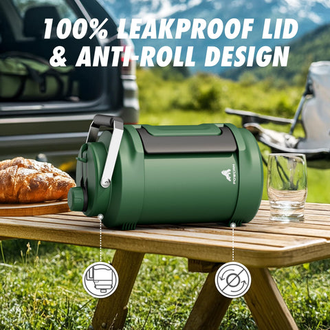 POWCAN leakproof design stays spill-free when tipped or laid flat.