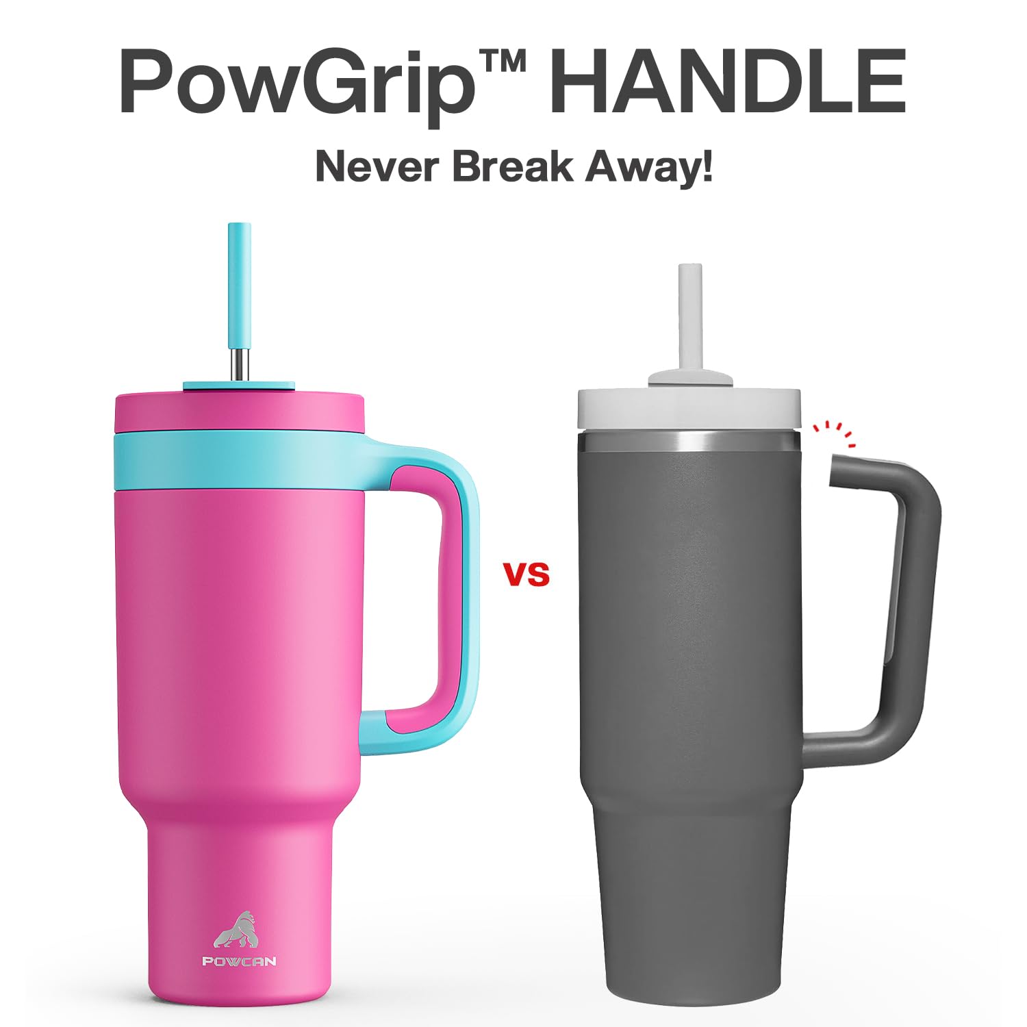 POWCAN leakproof lid seals securely for mess-free travel.
