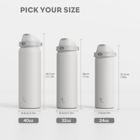 POWCAN stone white bottle makes a gift-ready hydration companion.