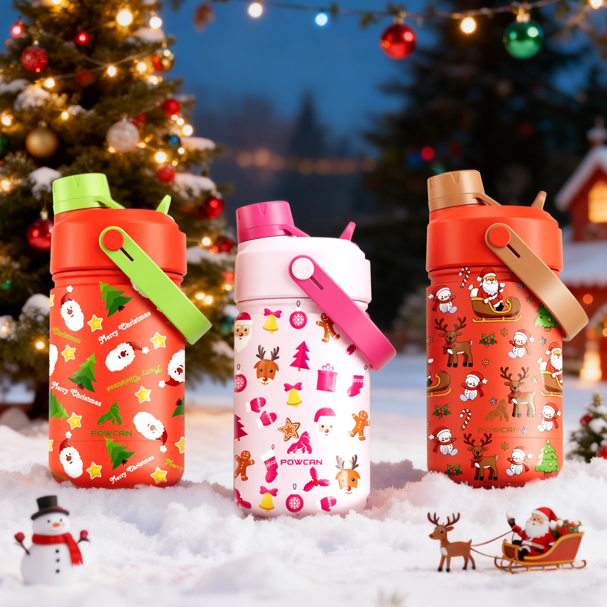 POWCAN strap sleeve helps kids carry the bottle easily