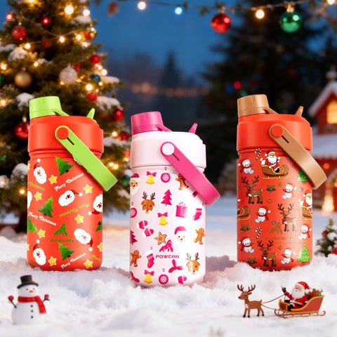 POWCAN strap sleeve helps kids carry the bottle easily