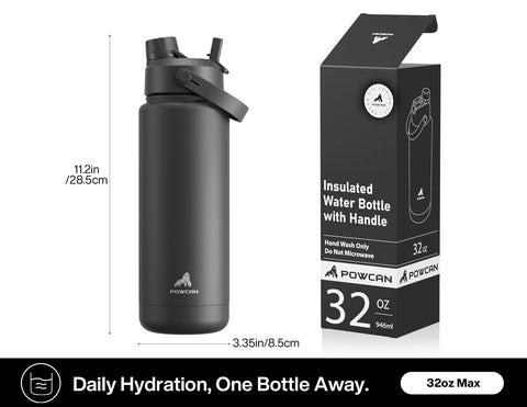 POWCAN wide-mouth design facilitates easy cleaning and filling.