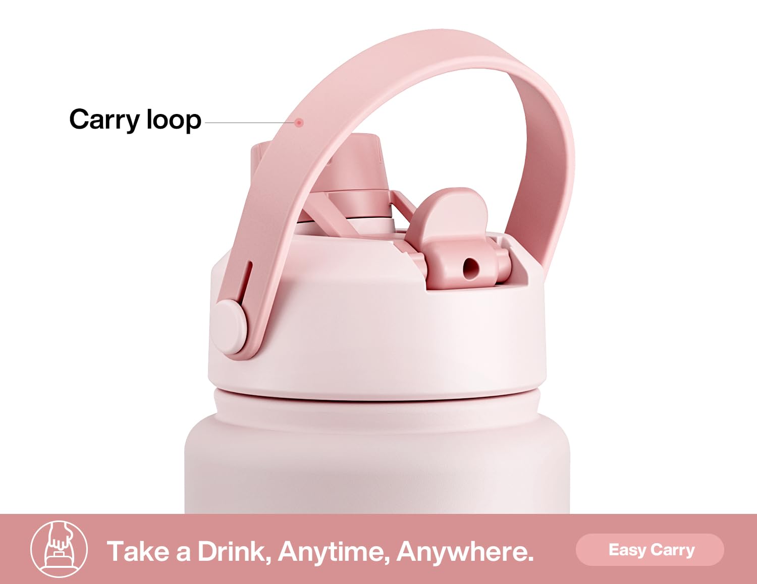 POWCAN wide-mouth bottle for easy cleaning and quick filling.